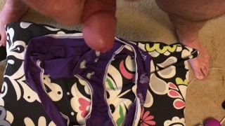 Cumming on my wife’s panties