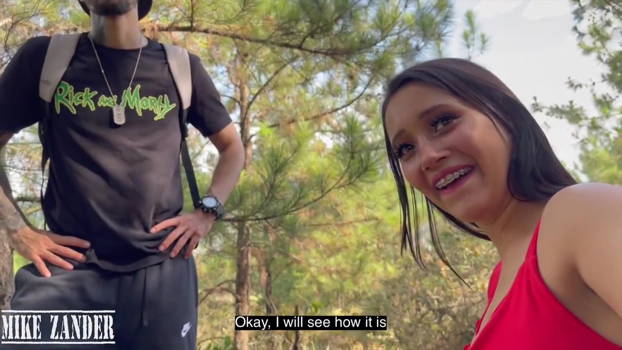 A Sexy teen 18+ Girl Records Me When She Does Me A Blowjob In The Middle Of A Public Forest