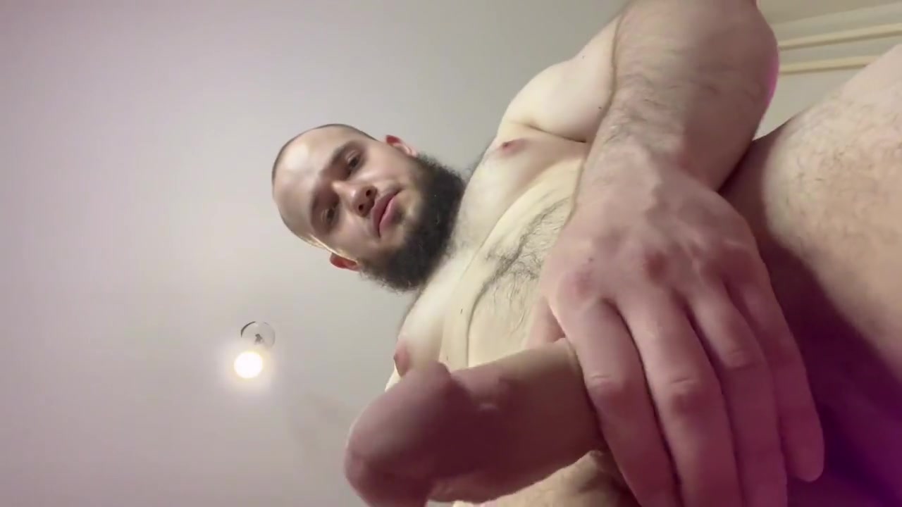 Sexy Stepdaddy Jerks Off Huge Dick In The Kitchen