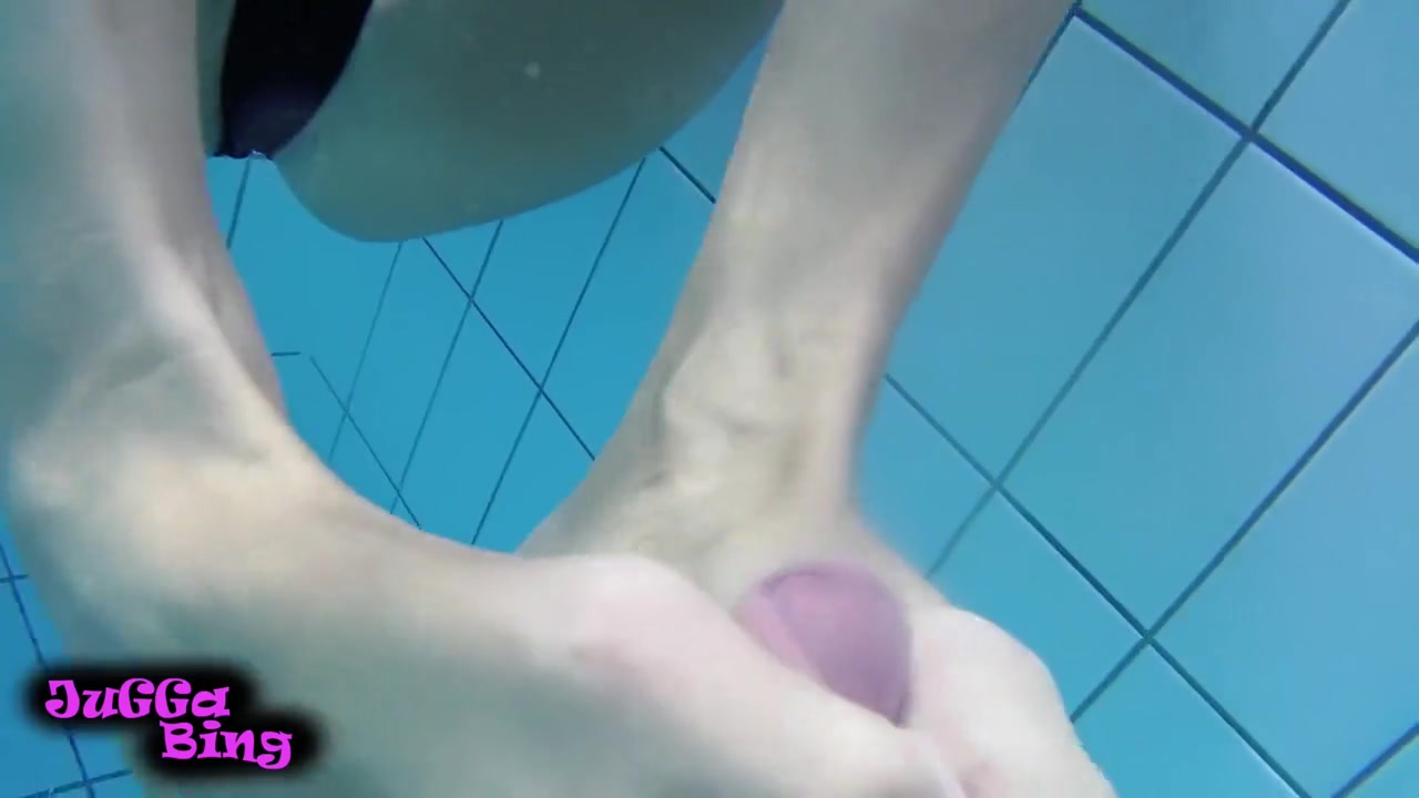 Really Hot Footjob In Public Pool And Footplay Milf