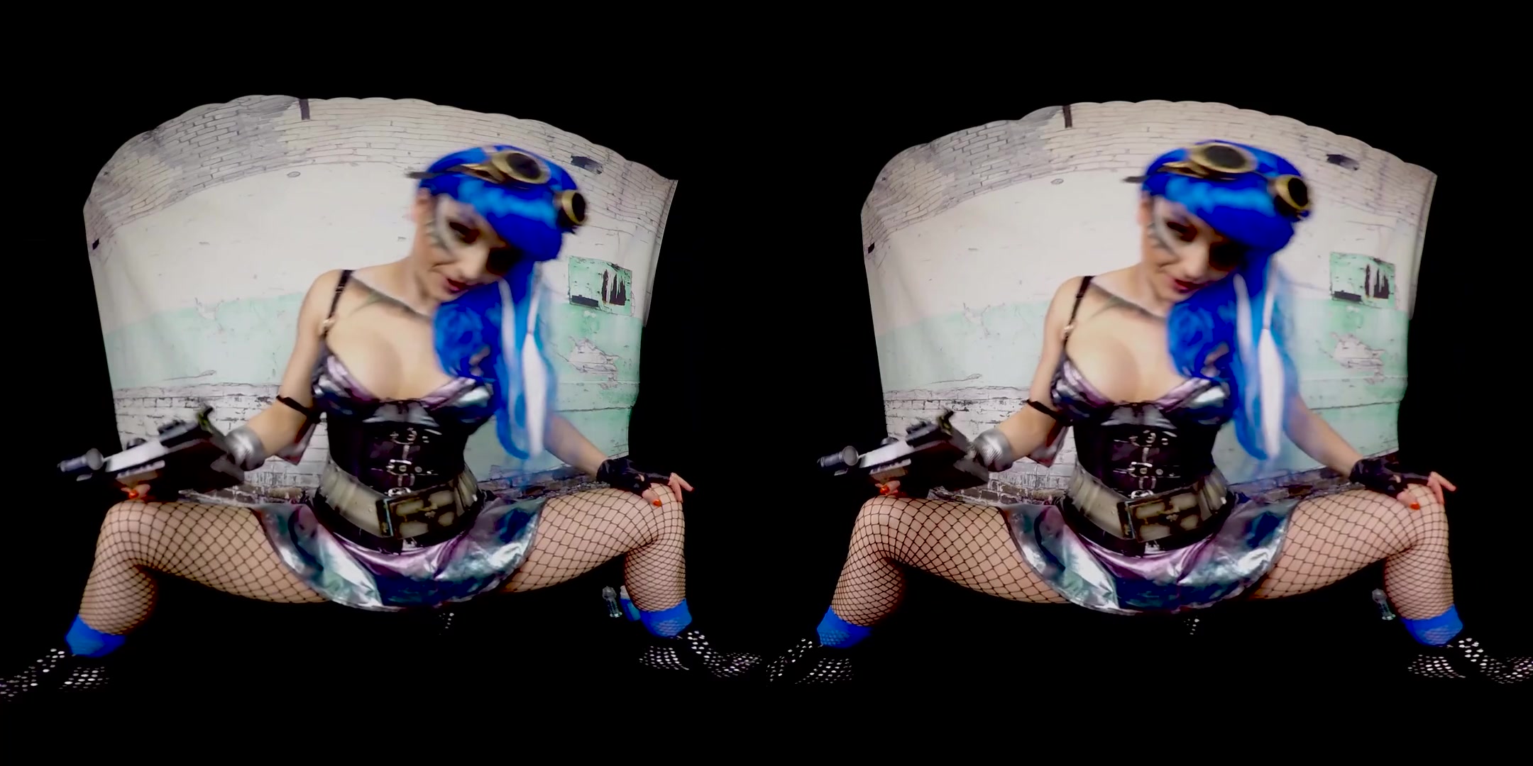 397 - Barbara Bieber; Cosplay Solo Blue Hair Babe