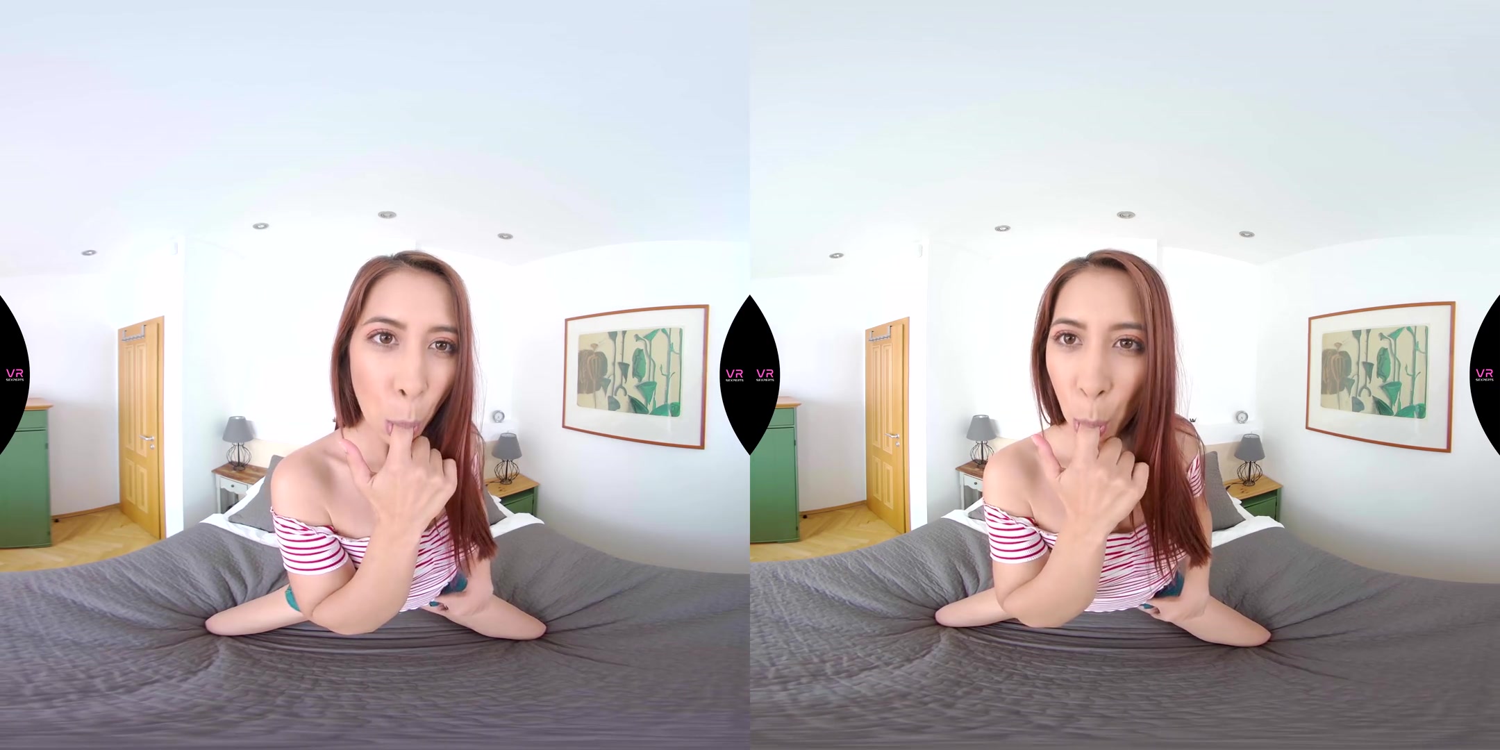 Paula Shy Plays On The Bed