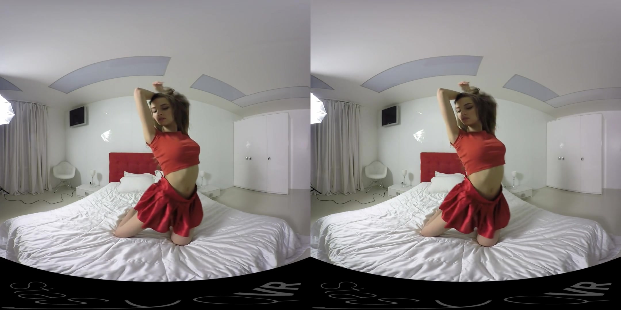 AnsyQ in Tight, Fit Brunette's Sizzling Striptease - StasyQVR