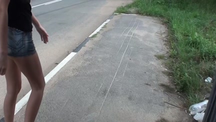 Fuck beauty at the bus stop