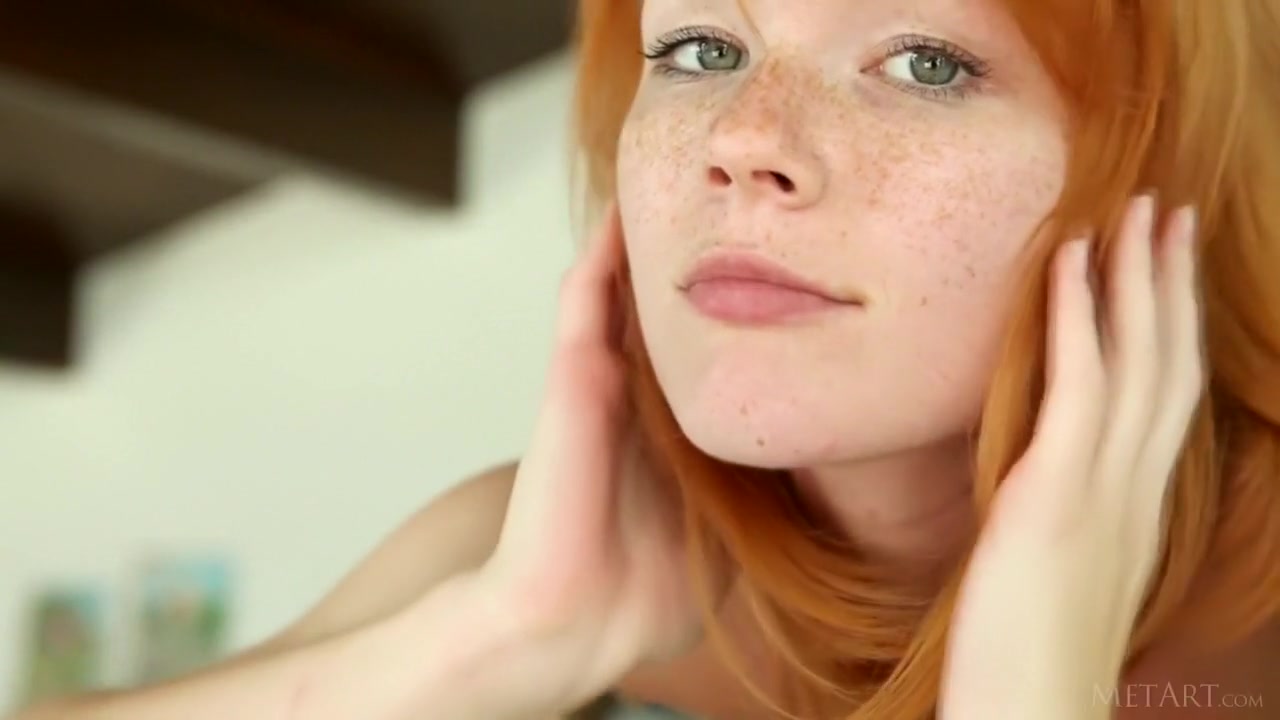 Sweet redhead teen 18+ Mia Sollis posing