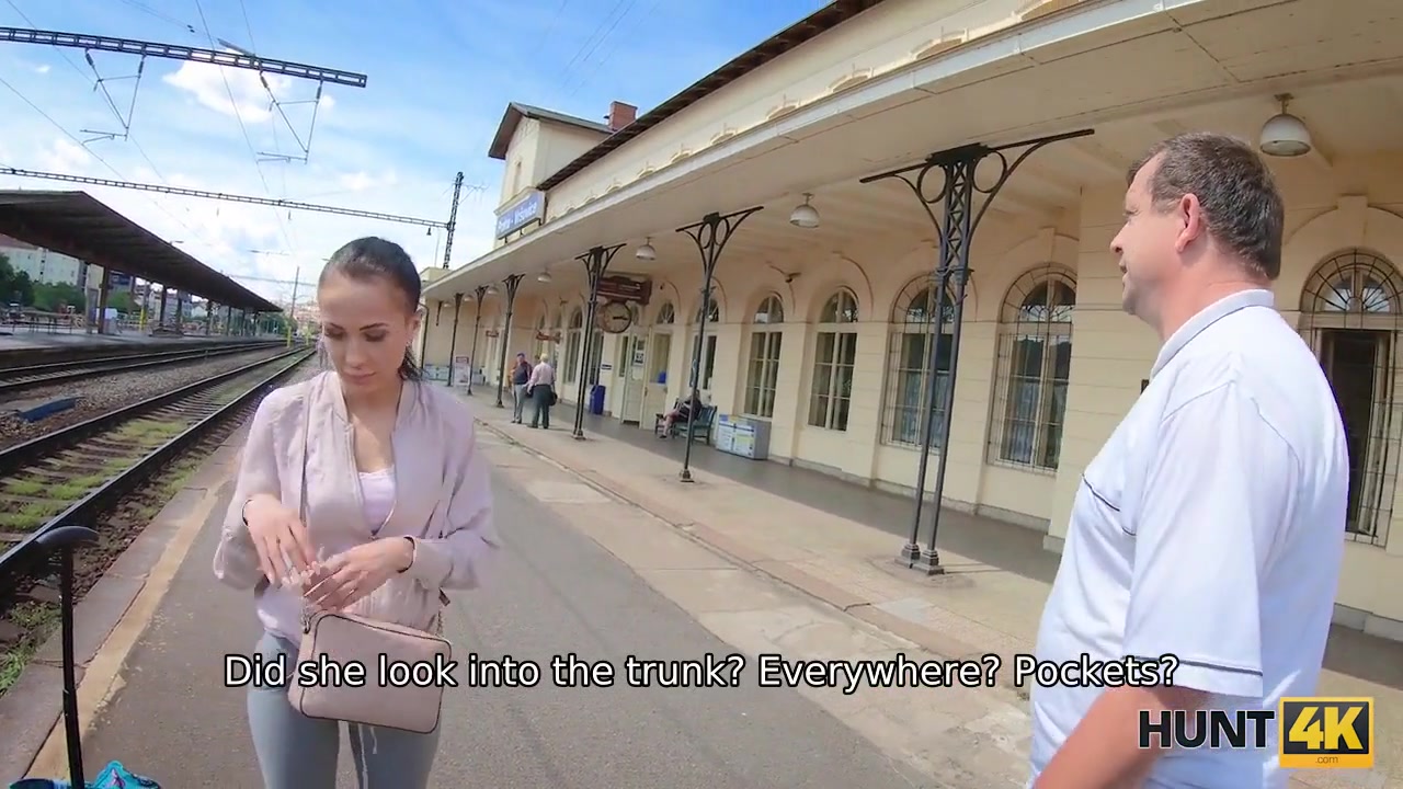 HUNT4K. Hunter meets girl on station and lures to his house for sex