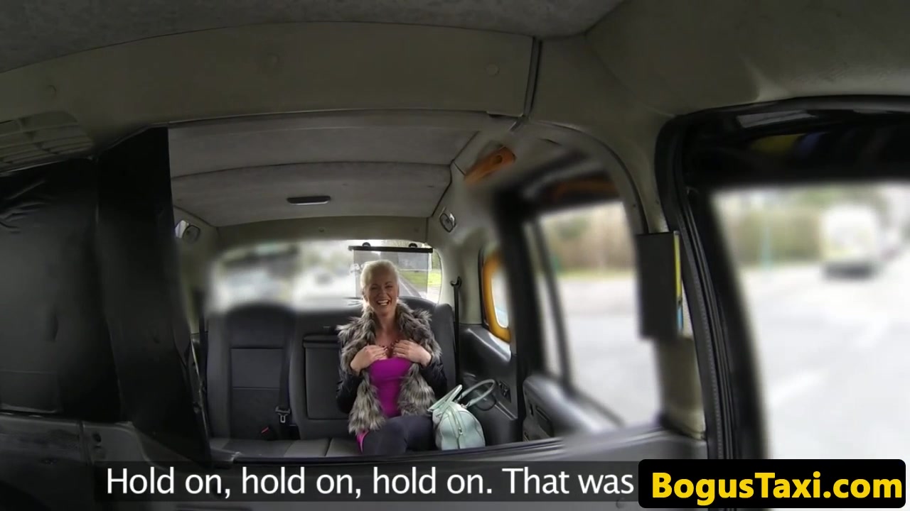 Finnish taxi babe fucks cock between bigtits