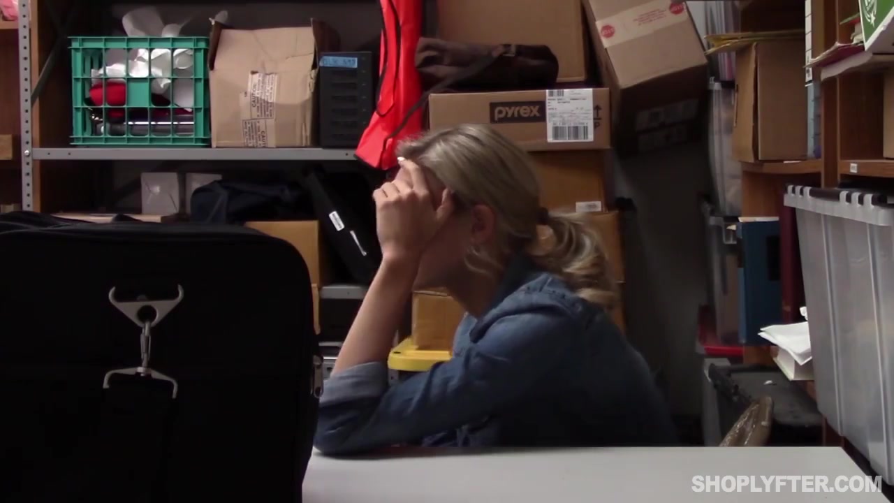 Security Guy Forces Young Shoplifter To Suck His Dick As Punishment With Emma Hix