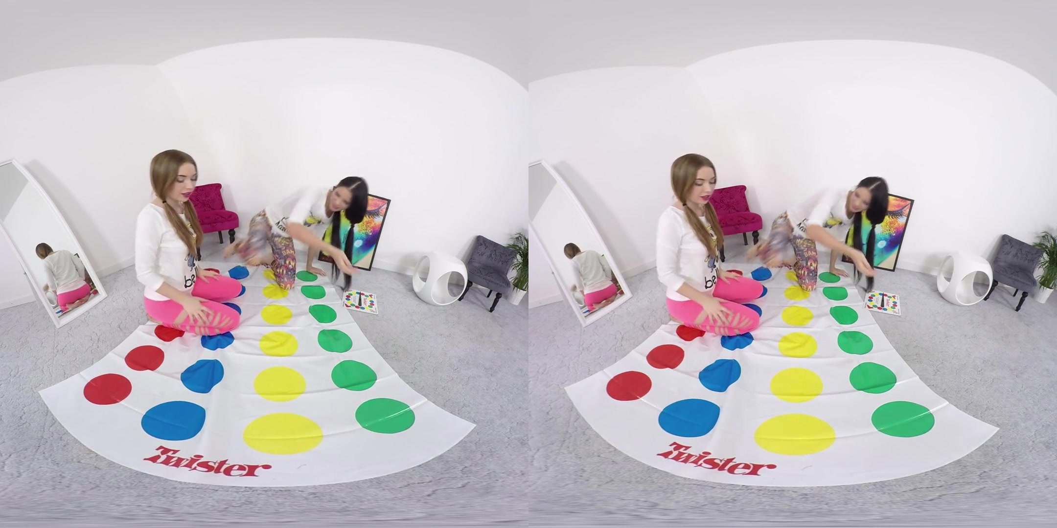 Sophie Luuna & Lavana Lou in Hotties Play Strip Twister - TmwVRNet