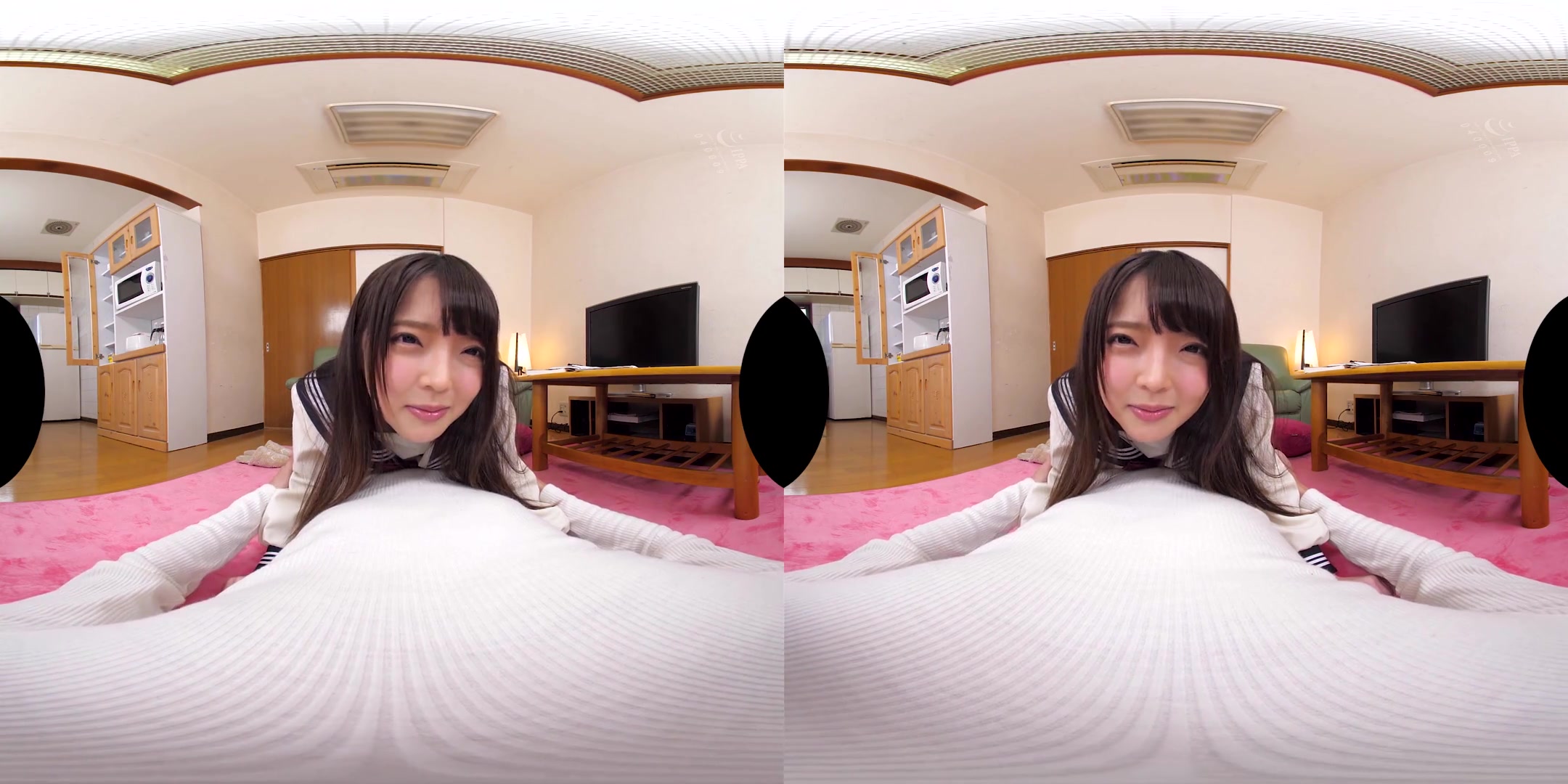 Ria Misaka Showing off her Panties and Tits in her Uniform 2 - SexLikeReal