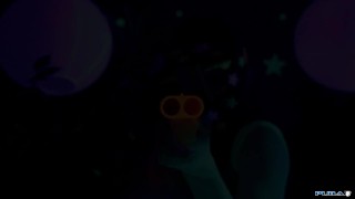 Romi Rain & Dani Daniels lesbian black-light fun