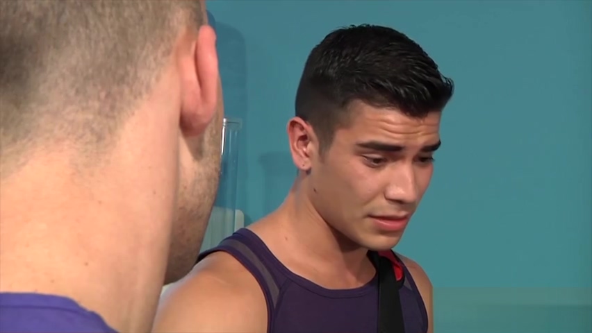 Latino enjoys threesome fuck with doctor and hunk nurse