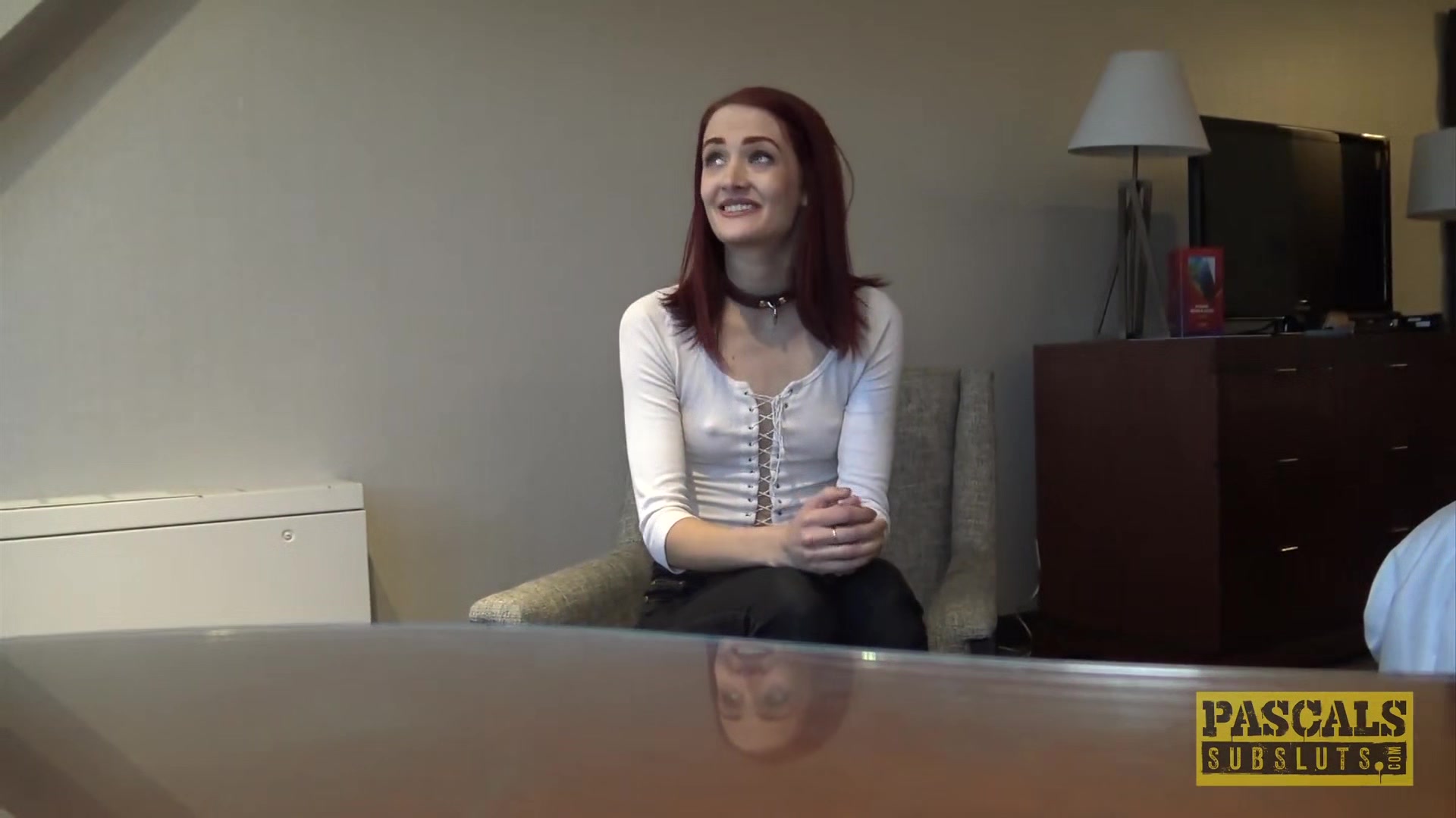 PASCALSSUBSLUTS - Redhead Andi Rye Auditions To Serve Master