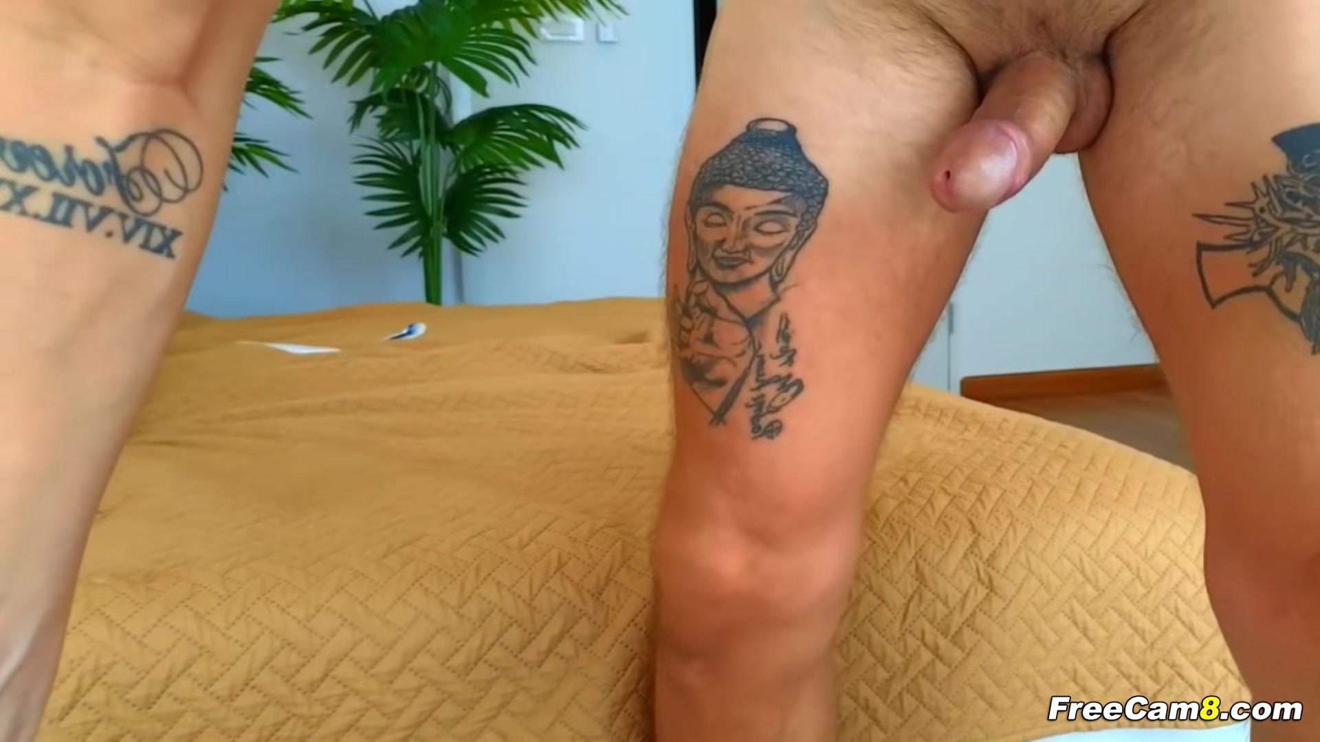 Horny Inked Babe Deep Sucking Big Cock