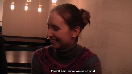 Hotty sucks for cash in a restaurant