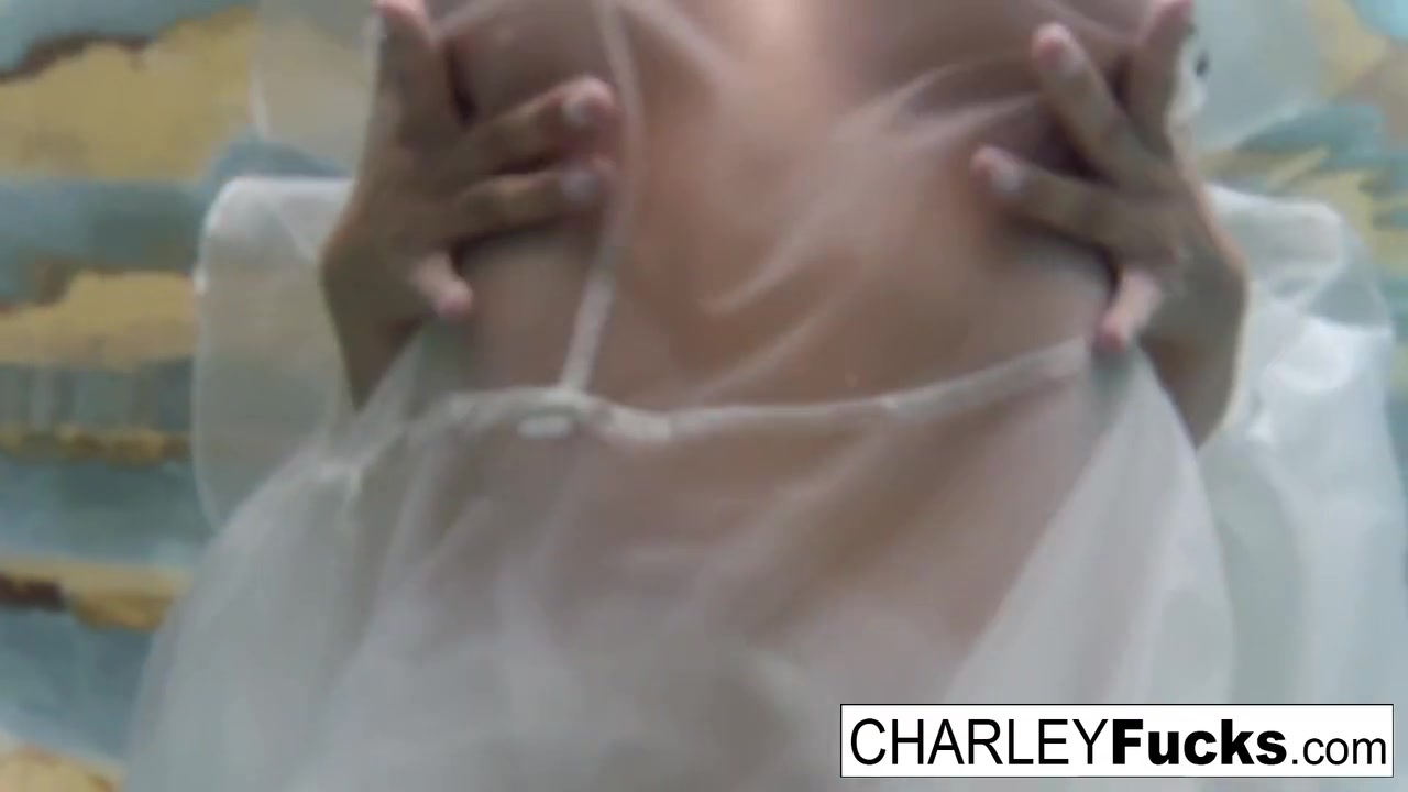 Gorgeous And Busty Brunette Touching Herself
