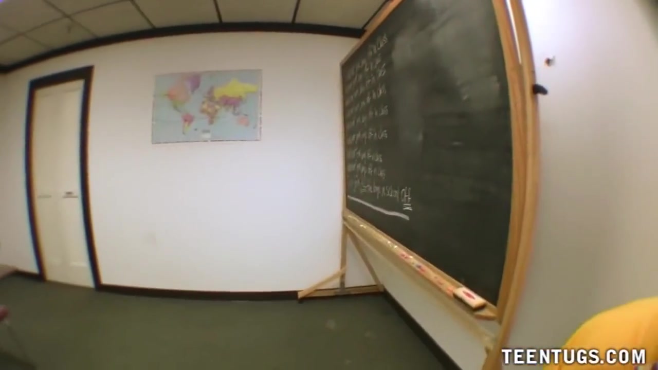 Student 18+ Jerks Off Her Teacher