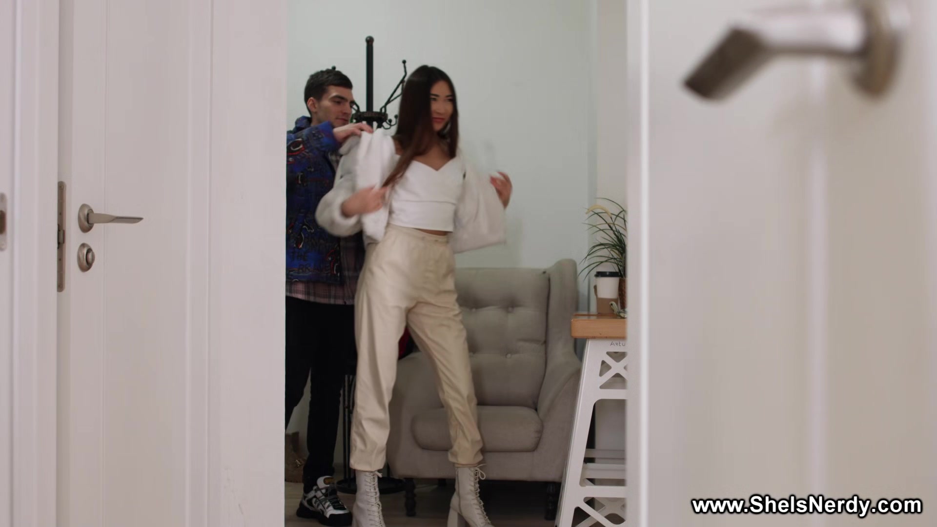 She Is Nerdy - Emily C - Asian teeny fucked on a table
