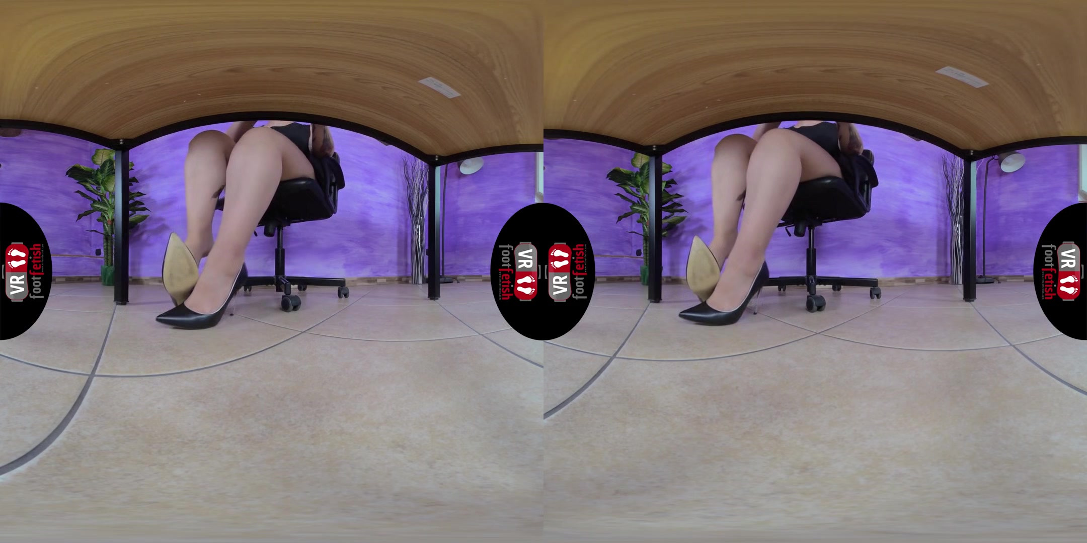 Enjoy A 17-Minute Close-Up Of Sexy Ammalia's Feet In Sheer Pantyhose; Leg and Foot Fetish VR