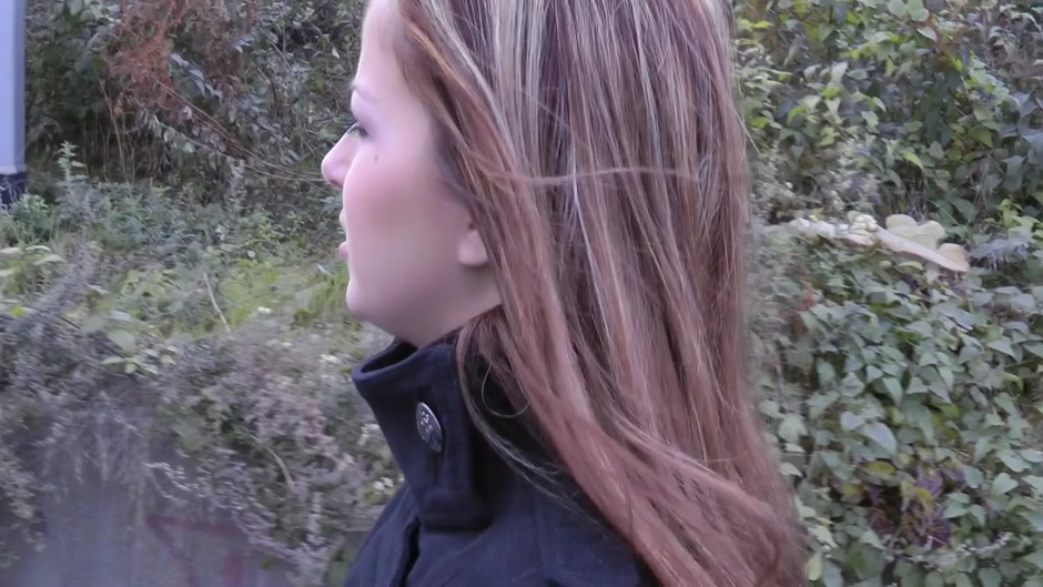 Cute gal sucks dick and fucks in some public space