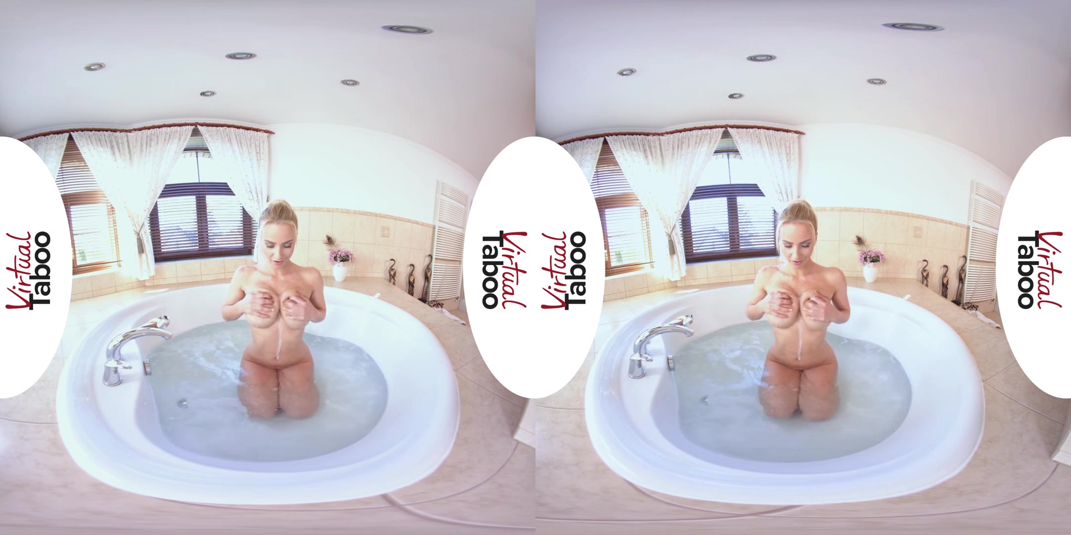Nathaly Cherie VR Porn: Bathtime With MILF Natalie - VirtualTaboo