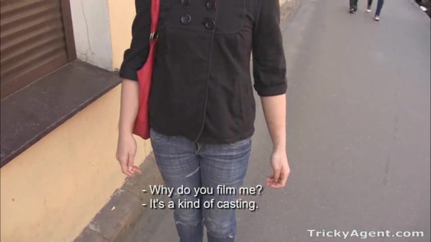 She's very eager to pass the casting for her first porn job