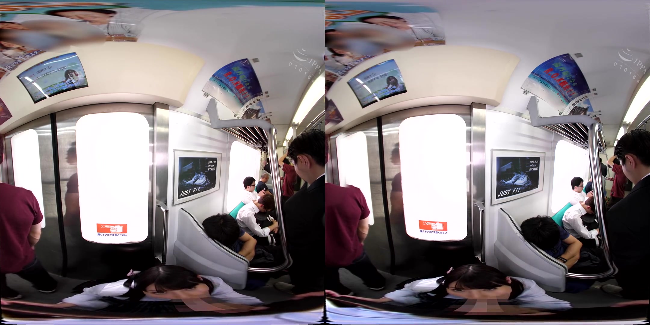 Sticky schoolgirls 18+ on the Train 2 - Asian Public Blowjob Fuck