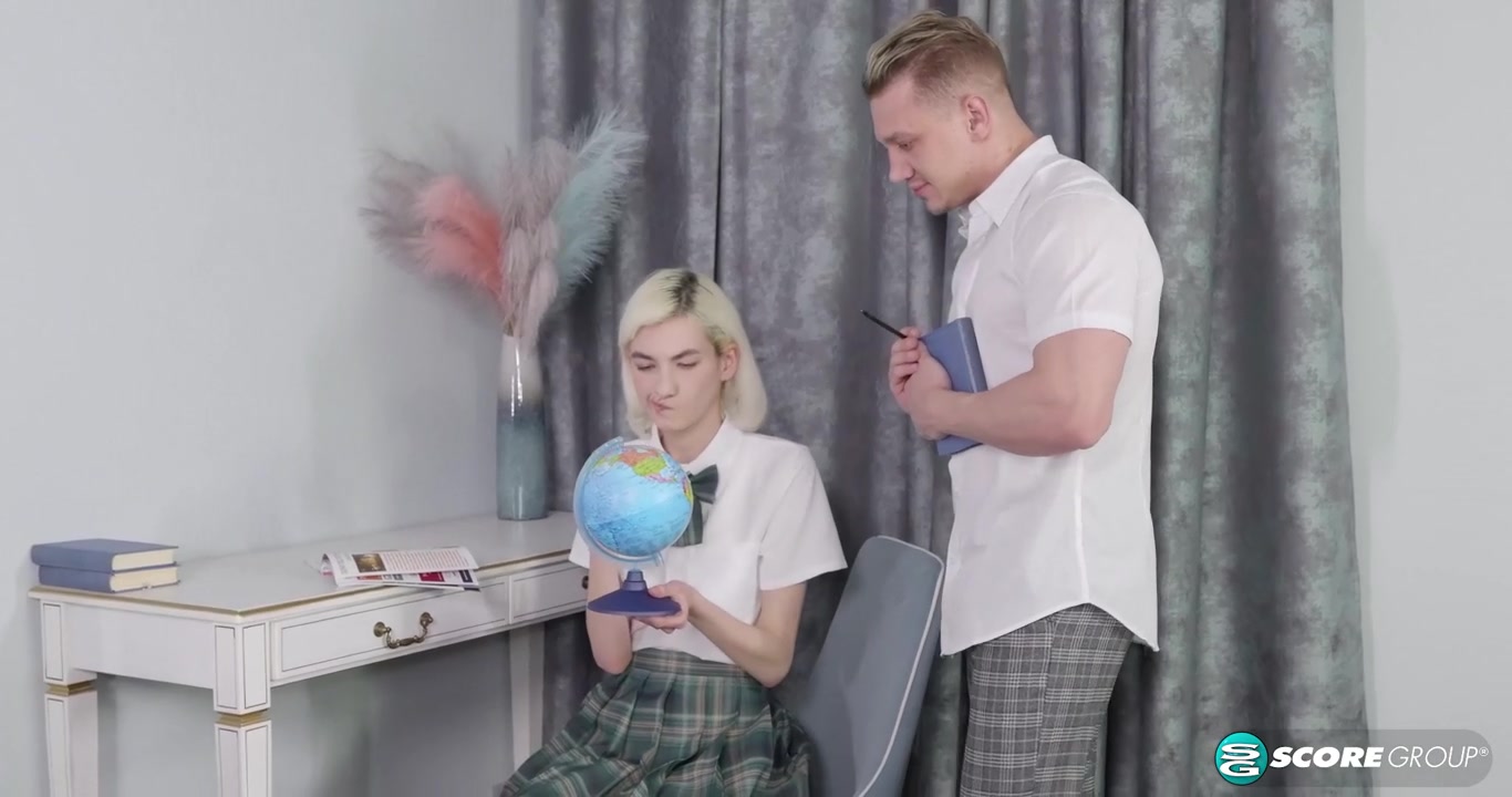 Skinny Blonde Mia Cheers Sucks and Fucks Her Tutor's Thick Cock