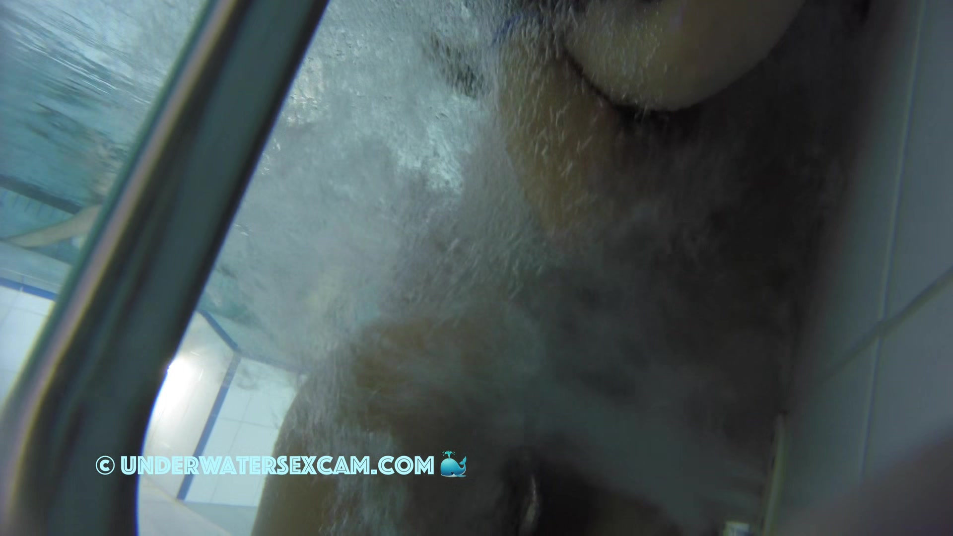 teen 18+ couple masturbates with the jet stream and she gets fingered in the sauna pool