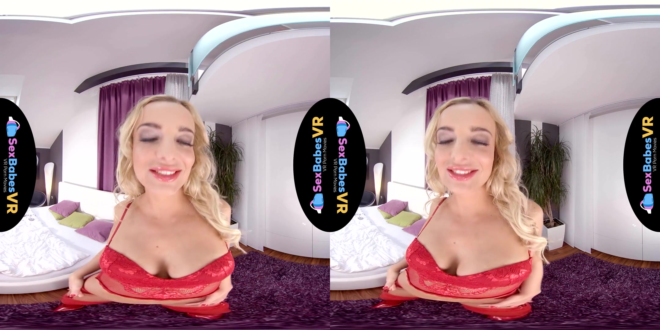 Victoria Pure in Red Stockings - SexBabesVR