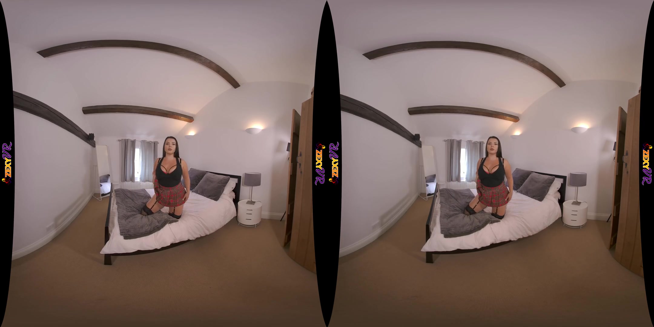 BIG Personality - Huge Tits Stripping on the Bed