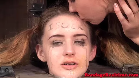 Femdom climaxes all over submissives face