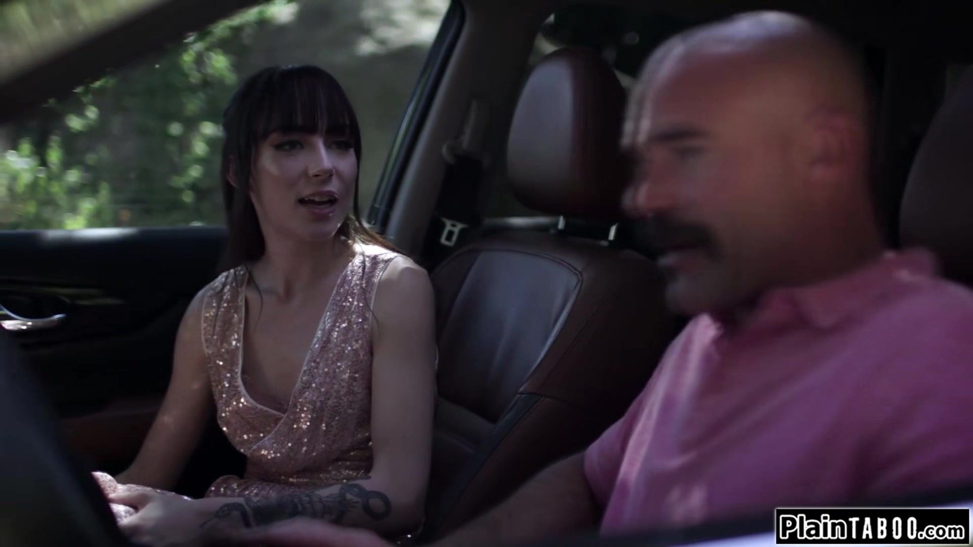 Small tits brunette sucks and analed outdoors by bfs stepdad