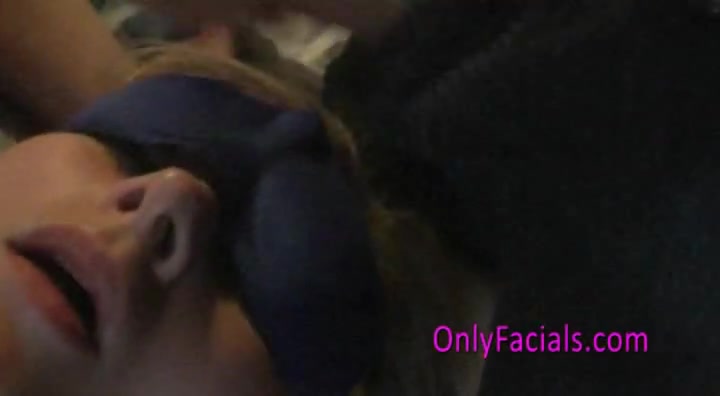Threesome, strap on and cumshoot on face