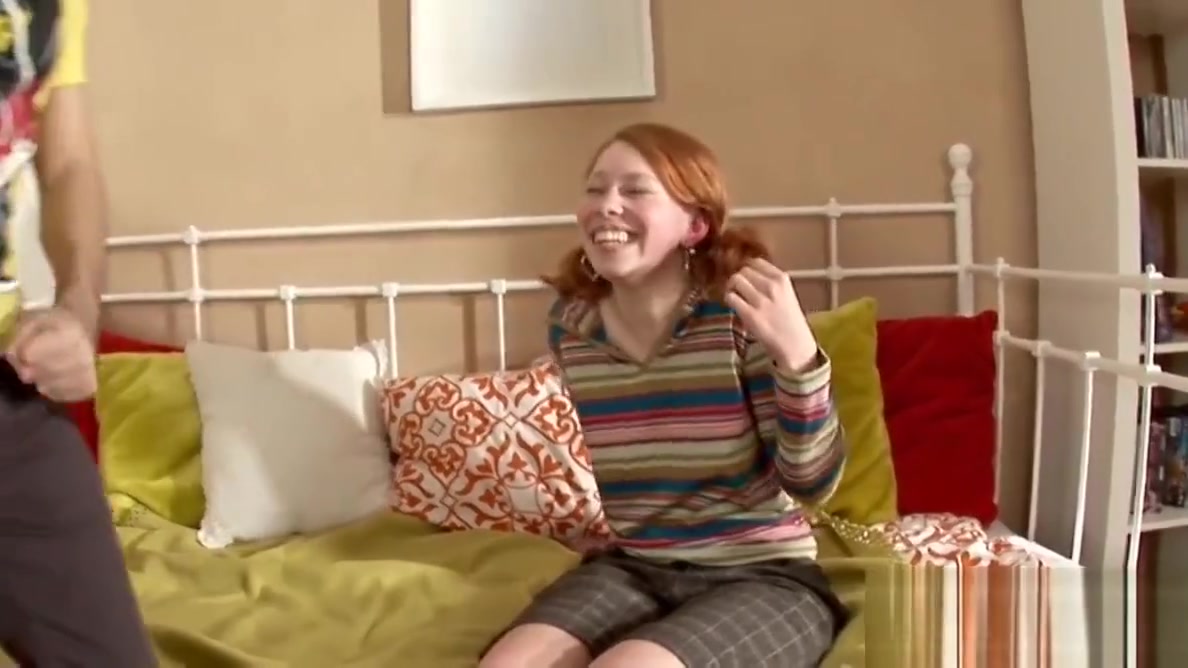 Redhead teen 18+ in pigtails gets her wet pussy pumped