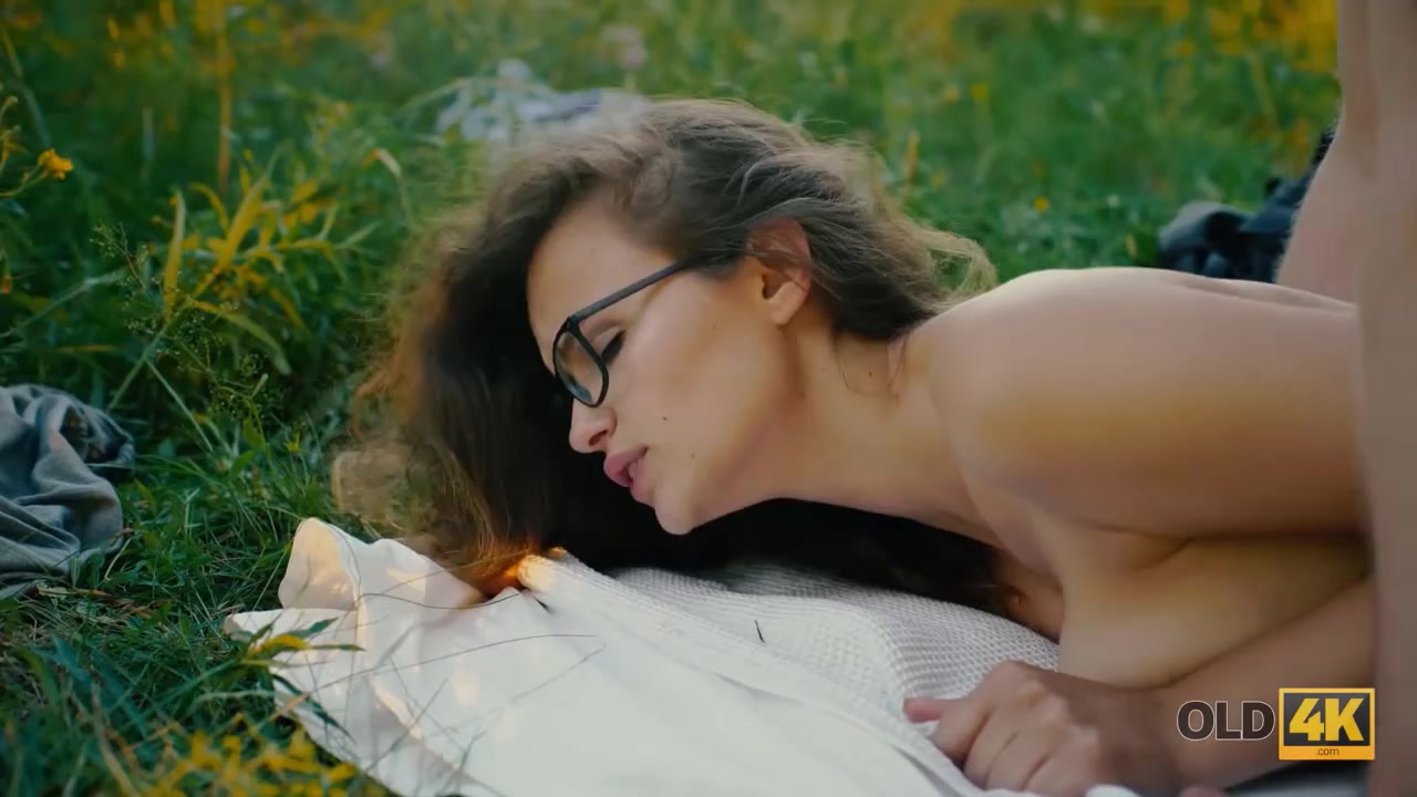 OLD4K. Experienced man and good-looking teen 18+ make love in the forest