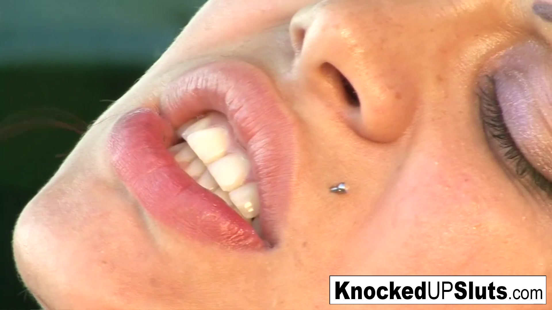 Redheaded Pregnant Babe Teases Before Getting Fucked Outdoors - KnockedUpSluts