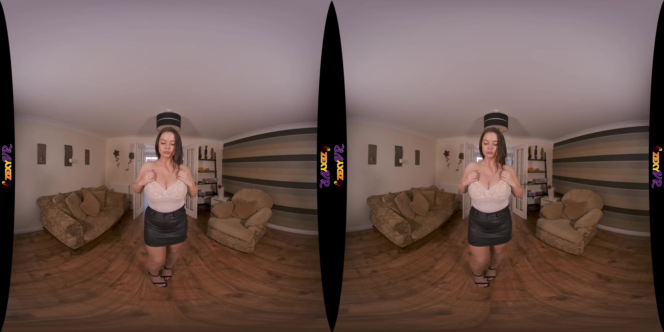 Perfect & Peachy - Big Tits Babe Stripping - SexLikeReal