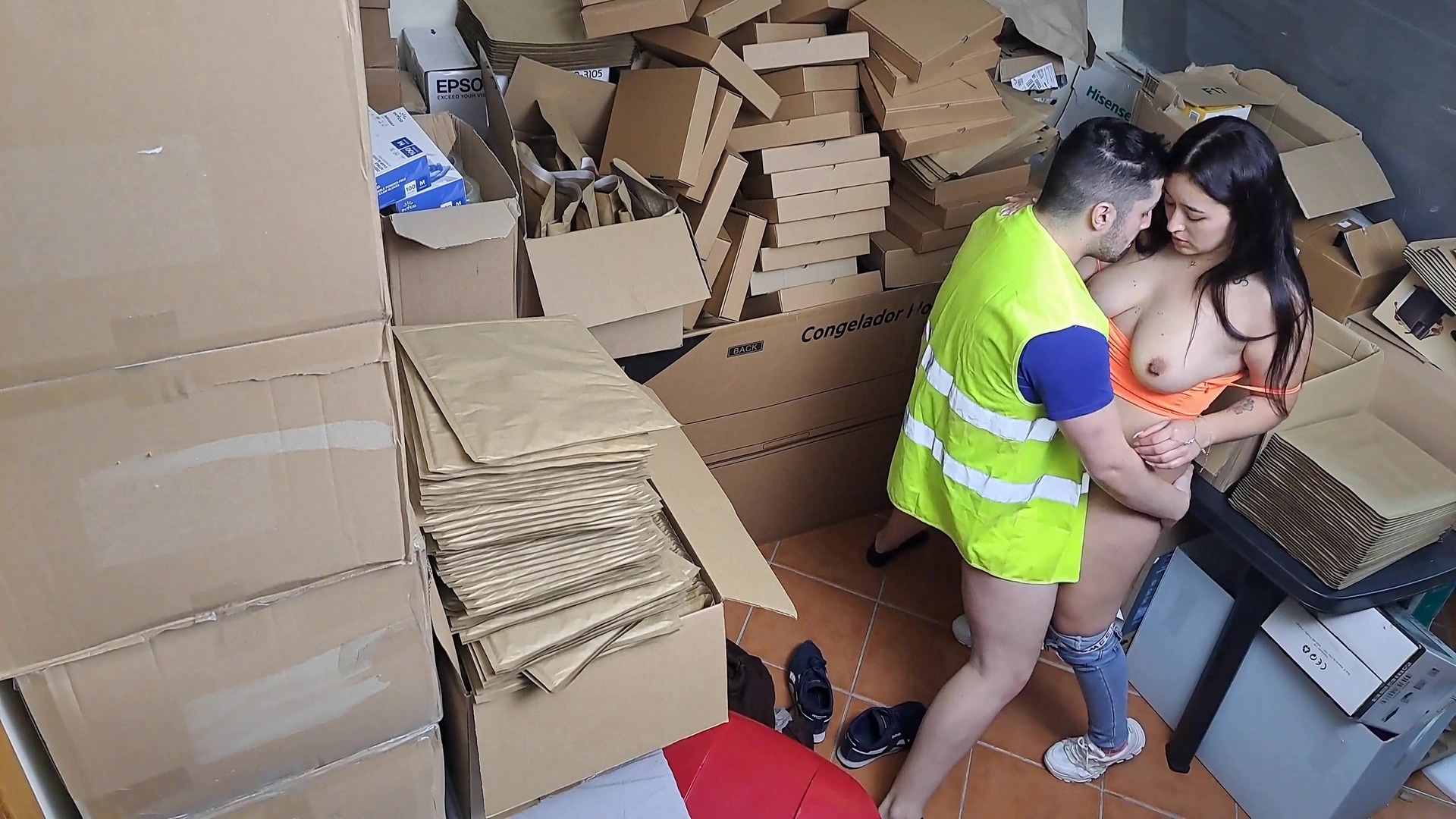 Sexy Latina Goddess Boss Catches Employee On The Phone