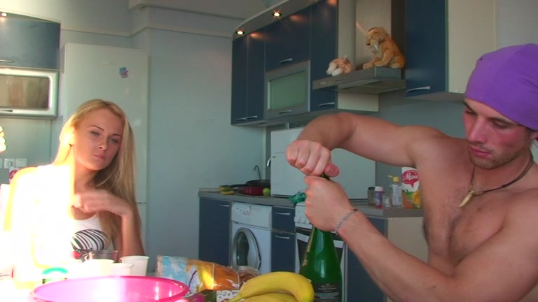 Busty college party girls initiate group orgy