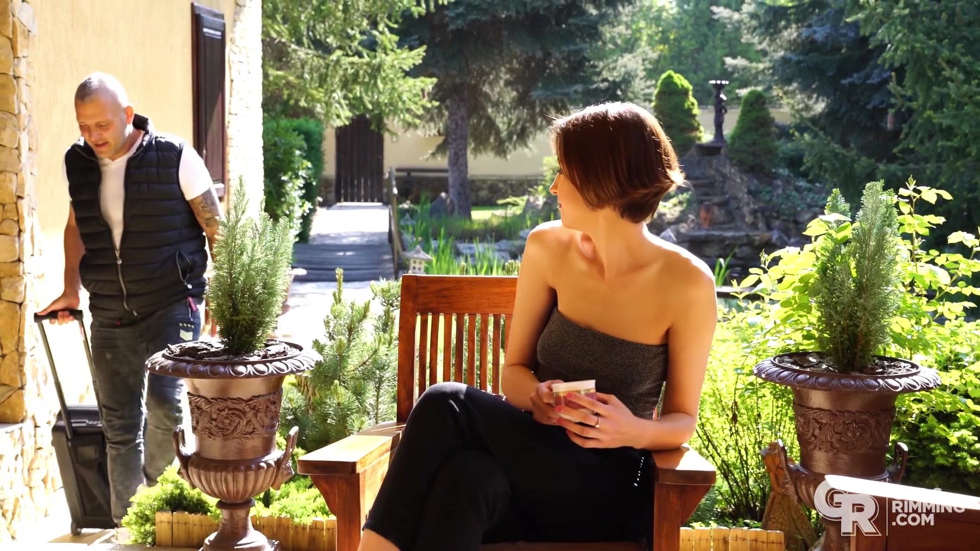 GIRLSRIMMING - Rimming relax with skinny brunette Jessica Night