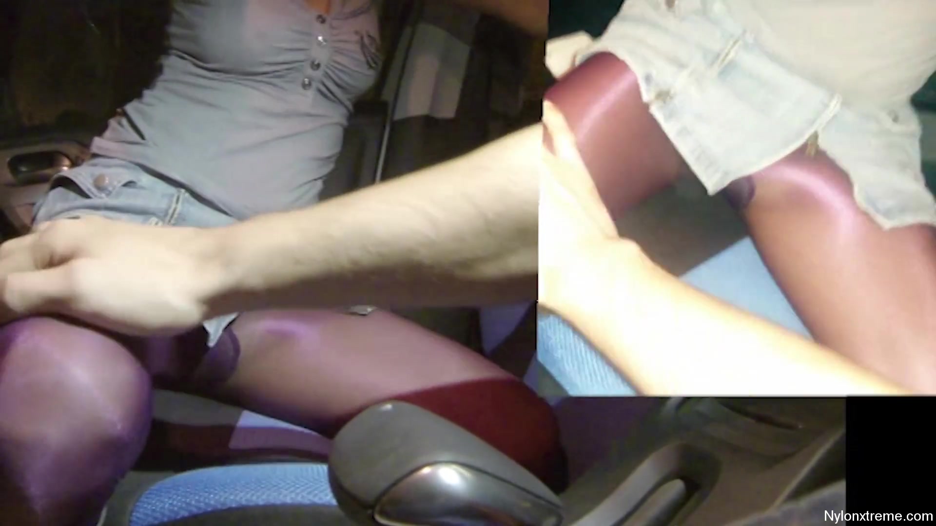69 Blowjob In Car With Nylon Mask Wolford - Sex Movies Featuring Sexy Tights