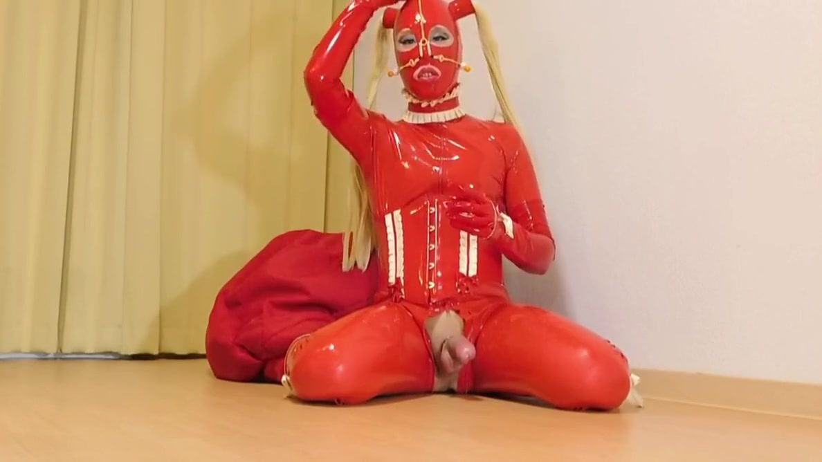 Red Latex Doll Anal Masturbation 2
