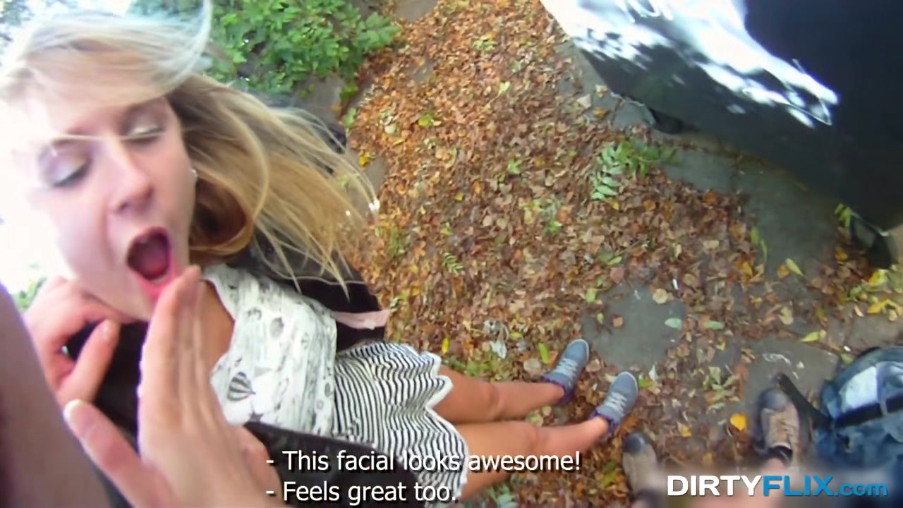 Dirty Flix - Blonde cutie tricked into outdoor sex