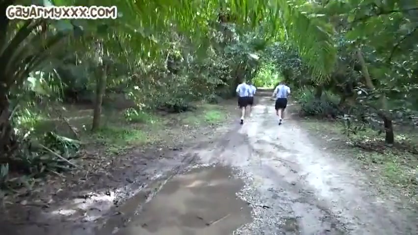 Army Gays Enjoy Outdoor Ir Orgy After Morning Training