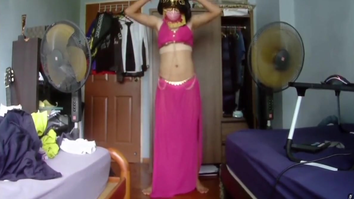 Sissy Belly Dancer Dances For Stepdaddy