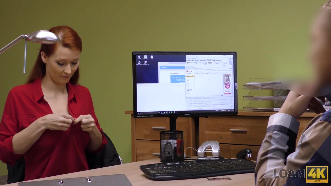 LOAN4K. Sex for cash is the best business strategy of buxom redhead