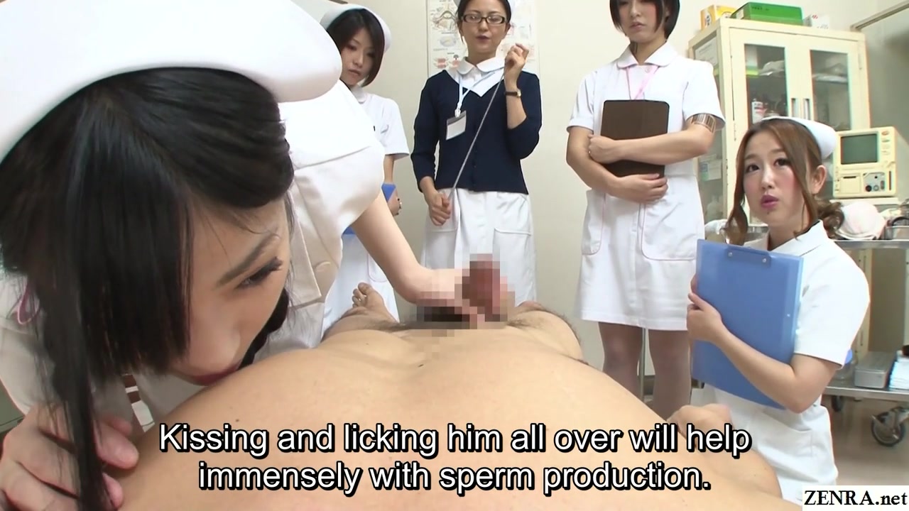 JAV nurses CFNM handjob blowjob demonstration Subtitled