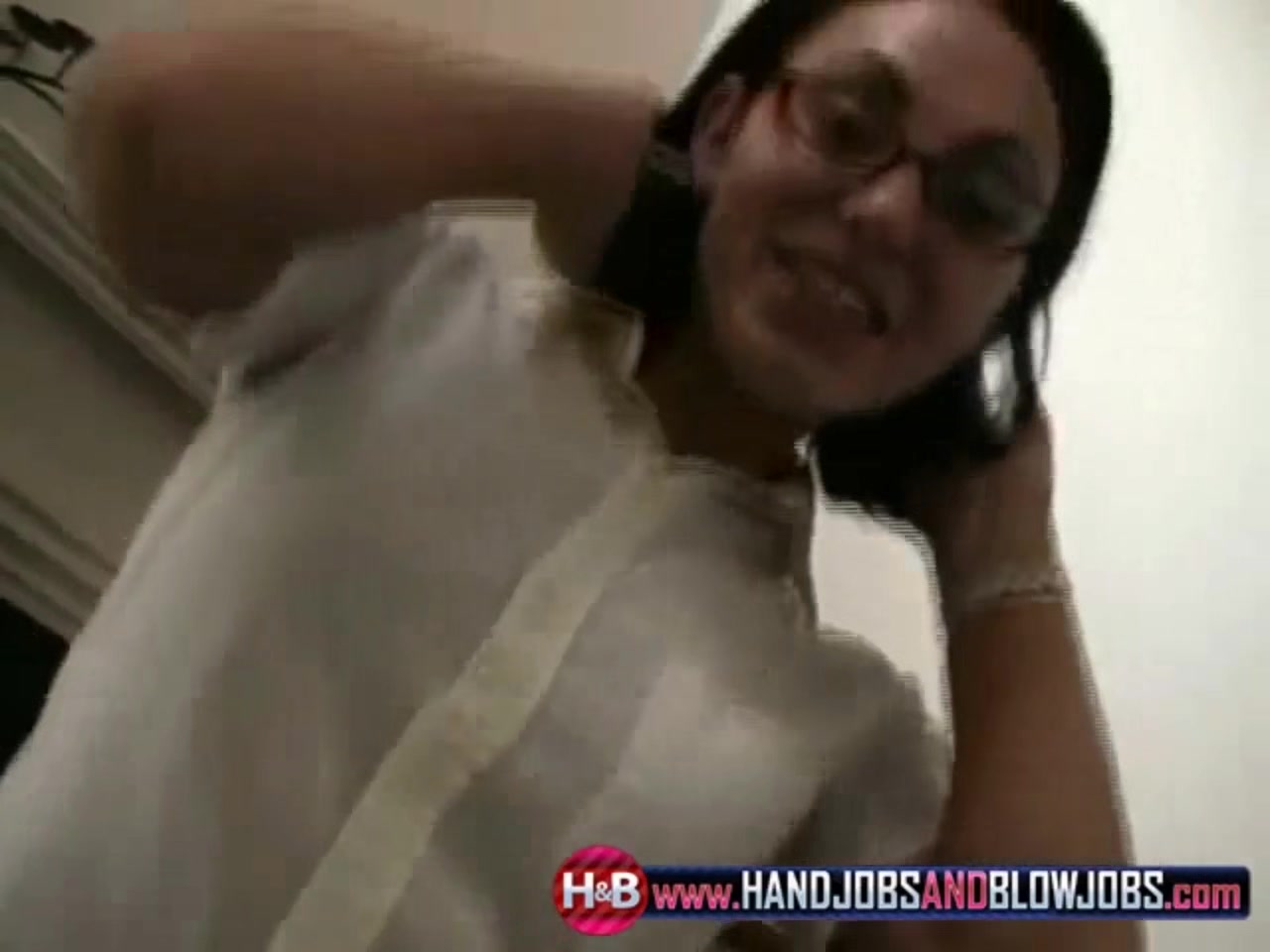 Spex slut cock tease grinds on dick