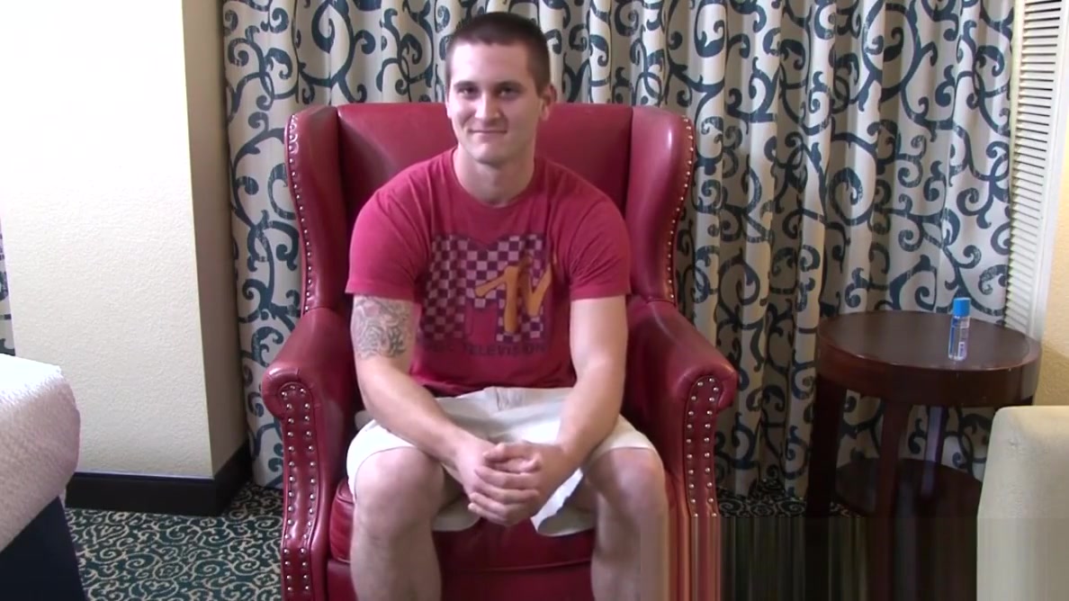 Gay military man working on his throbbing cock